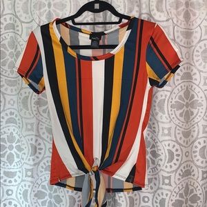 Multi colored striped shirt